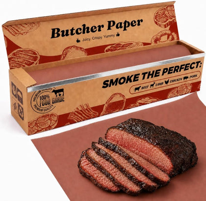 PerkHomy Pink Butcher Paper Roll 18" x 2400" (200') with Upgraded Packaging for Smoker BBQ Grilling Smoking Meat