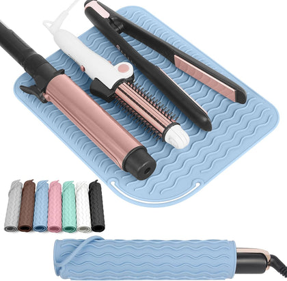 Larger Size Silicone Heat Resistant Mat for Hair Tools(12" x 9")