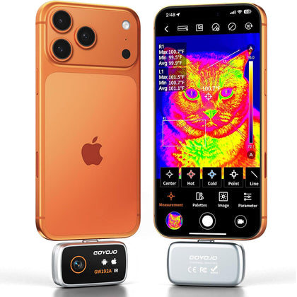 Thermal Imaging Camera for Android/iphone 15/16/17 iOS Series 192x192 IR Resolution– Water Leak Detection HVAC