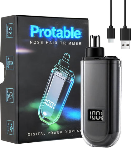 Portable LED Dsiplay Nose and Ear Trimmer Clipper for Men Women,2026 Professional Nose Hair Trimmer with Powerful