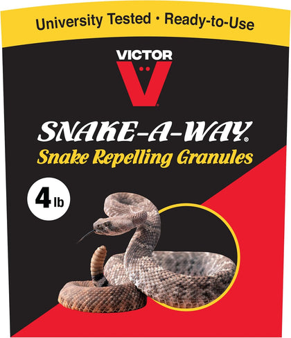 Snake-A-Way Outdoor Snake Repellent Granules for Yard, 4 lb Bag | EPA-Registered Pest Control, Repels Venomous and