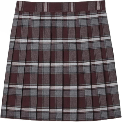 Frech Toast Below The Knee Pleated Skirt Burgundy Plaid Size 16