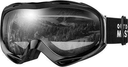 OTG Ski Goggles, Snowboard Goggles for Men, Women & Youth | Over Glasses Ski Goggles with Anti-fog UV400 Protection
