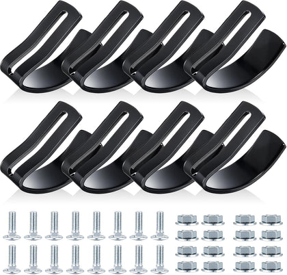 8 Pcs Snow Plow Skid Shoes Replacement for Lawn Tractor Adjustable Attachment with Screws and Nuts for Snow Plowing