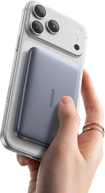 Picogo Magsafe Portable Charger, Qi2 15W 0.5" Ultra Slim 10000mAh Wireless Power Bank, 27W Fast Charging Magnetic