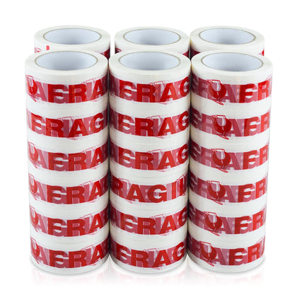 36 Rolls Fragile Tape Handle with Care Packing Printing 2 Inch x 330 Feet (110 Yards) Care Shipping Packing Tape