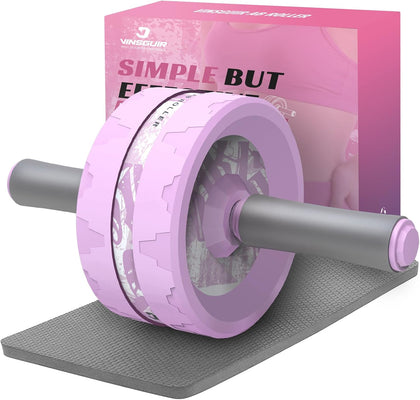 Ab Roller Wheel, Abs & Core Workout Equipment for Home Gym with Knee Pad Accessories, Abdominal Wheel for Full-body