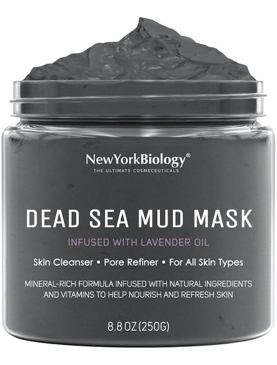 New York Biology Dead Sea Mud Mask for Face and Body | with Lavender | Spa Quality Pore Refiner for Oily Skin |