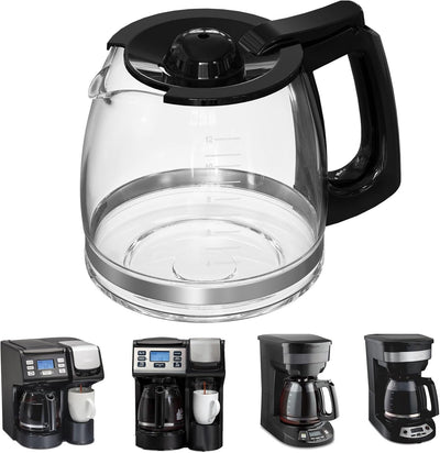 12-Cup Replacement Coffee Carafe Compatible with Hamilton Beach Coffee maker Pot 49902, 49915, 49905C, CM4309, 49317