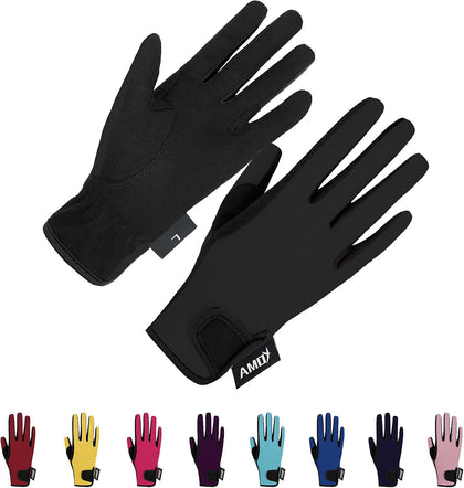 Kids Horse Riding Gloves Breathable Children Equestrian Horseback Anti-Slipping Boys & Girls Youth Outdoor Biking