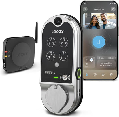 Vision Smart Lock, HD Video Doorbell Smart Locks for Front Door, Fingerprint Door Lock, Touchscreen Keypad, App
