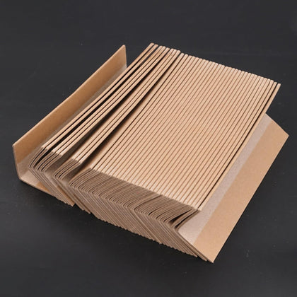 1m Long Kraft Cartons Edge Protectors, L-Board Reinforced Pallet Edge Protectors Shipping Packaging Cardboard Corner