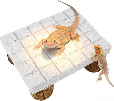Bearded Dragon Tank Accessories Shedding Rock Reptile Basking Platform