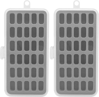Pack of 2 Plastic Bobbin Storage Case Bobbin Boxes Thread Organizer Holds 60pcs Bobbins - Sewing Craft Plastic Case