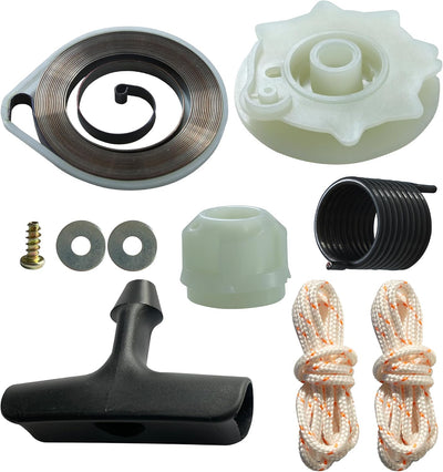 Recoil Assembly Pull Starter Spring Pulley Handle Grip Rope Kit for P3314 P3818AV PP3816