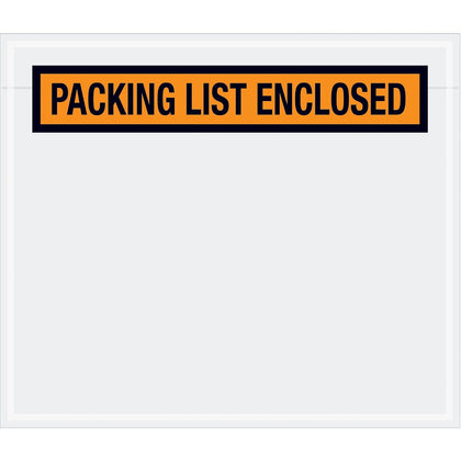 PL32 Pre-Printed Envelope, Packing List Enclosed, 7 Length x 6 Width x 2 mil Thick, Orange (Case of 1000) by Aviditi