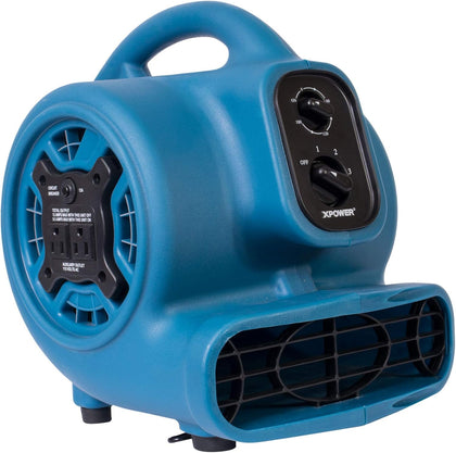 P-230AT Mini Mighty 1/4 HP 925 CFM Centrifugal Air Mover, Carpet Dryer, Floor Fan, Blower, Stackable, Daisy Chain