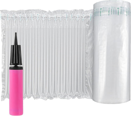 12"x328' Large Bubble Cushioning Wrap for Packing, Inflatable Air Pillows for Shipping & Moving Bottle Travel