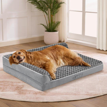 Dog Beds Large Sized Dogs, XL Orthopedic Dog Beds for Large Dogs 42"x30"x7.5", Waterproof Pet Bed with Washable