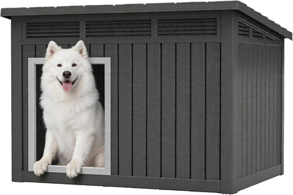 Large Dog House with Removable Roof for Indoor & Outdoor Use - Big Dog House for Large Medium Dogs(42.8" L x 33" W x