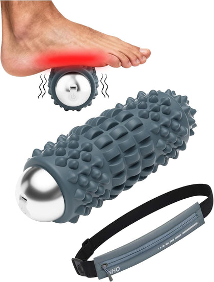 Vibrating Massage Ball, Vibrating Foam Roller for Muscle Pain Relief, 4-Speed Myofascial Release Ball for Trigger