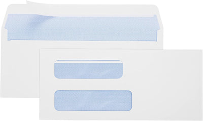 #10 Double Window Envelopes Self Seal #10 Security Envelopes-Designed for Business Statements, Quickbook Invoices