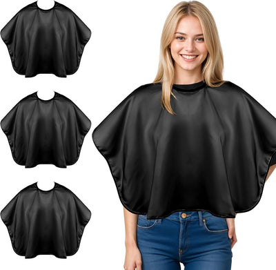 Waterproof Haircut Cape 3 Pack - Adjustable Barber Cape for Hair Dye | Snap-button neck closure for a snug fit.