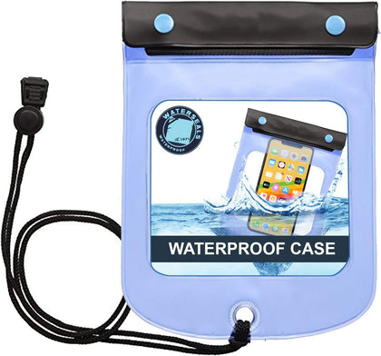 Triple Seal Waterproof Pouch + Dry Bag for Cell Phone or Tablet, Great for Kayak, Canoe, Pool, Beach, Large (7.5X6.5)