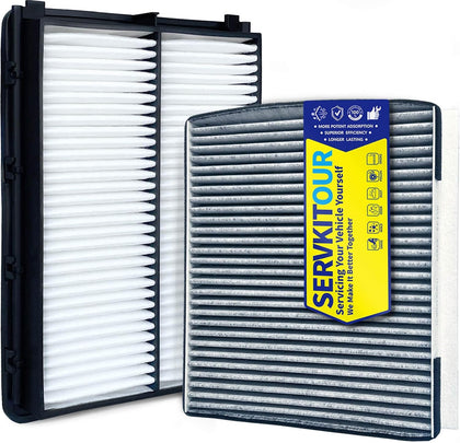 Engine Cabin Air Filter Set for Telluride (2020-2025) 3.8L Gas | Fit for Santa Fe (2019-2020) 2.0L/2.4L Gas, Replace