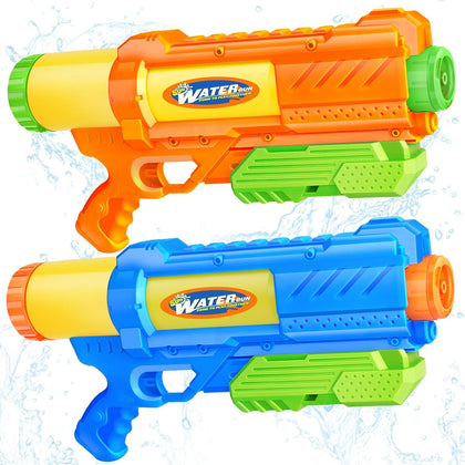 Super Water Gun for Kids Adults: 2 Pack - 1200CC Water Toy Gun Super Water Squirt Blaster Soaker Long Range High