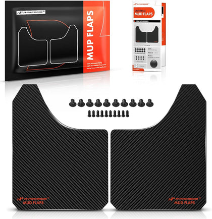 Universal Mud Flaps for Trucks, Semi Trucks, SUV, Pickup | 2 Pack Front Rear Splash Guards, Durable Black Mudguards