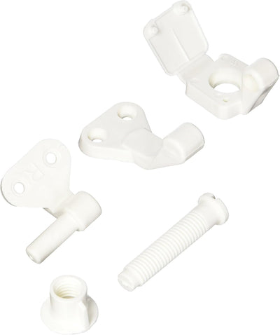 Danco 88018 Replacement Toilet Seat Hinges for Toilet Seats/Lids, White, set of 2