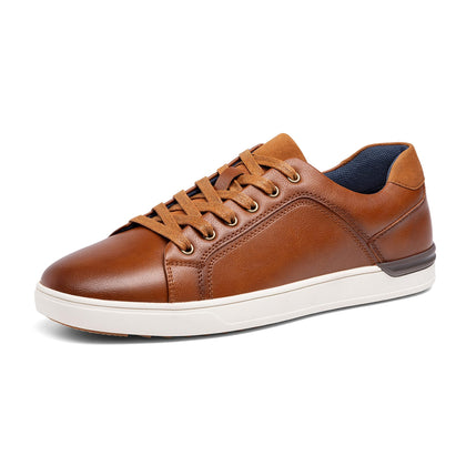 Men's Casual Dress Sneakers,Brown-Burnished,9