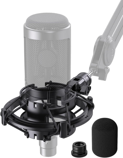 Custom Microphone Shock Mount with Pop Filter for AT2020/2035 | Anti-vibration Suspension Shock Mount Mic Holder