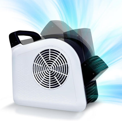 Air Mover Blower Fan - Utility Fan 3 Speeds, 2 AC Outlets, Reset and Circuit Breaker, Carpet Dryer for Garage, Gym