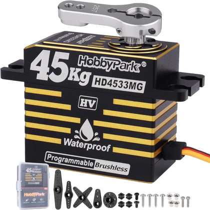 Waterproof RC Servo High Torque Brushless Motor Metal Gear Digital Servo Aluminum Case for 1/8 1/10 RC Crawler SCX10