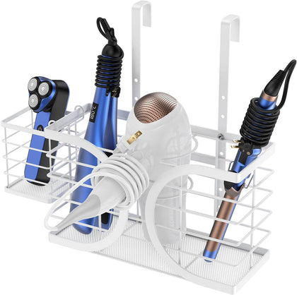 Hair Dryer Holder 3in1 Hair Tool Organizer/Wall Mounted,Cabinet Door or Desk-based Blow Dryer