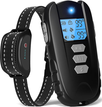 Dog Training Collar with Remote - Waterproof Shock Collar for Dogs Adjustable Levels (1-99) Beep Vibration Shock
