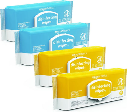 Disinfecting Wipes, Lemon & Fresh Air Scent, Multi-Surface, Sanitizes/Cleans/Disinfects/Deodorizes, Strong &
