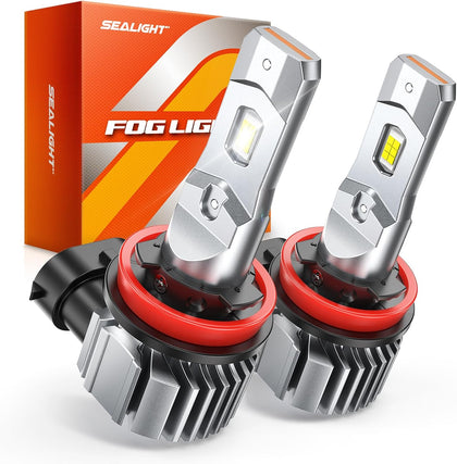 H16 H8 H11 LED Fog Light Bulbs, 18000LM 800% Brightness 6500K Cool White, 360° Adjustable Ring Fog Light Bulb