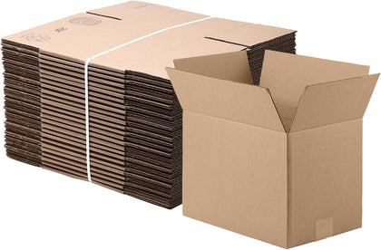 9"x6"x6" Corrugated Cardboard Boxes 25-Pack | Durable ECT 32 Corrugated Shipping Boxes for Mailing, Packing, Moving