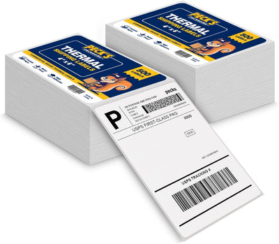1000 Fanfold 4x6 Direct Thermal Shipping Labels Waterproof Jam-Free Commercial Grade Permanent Adhesive Compatible