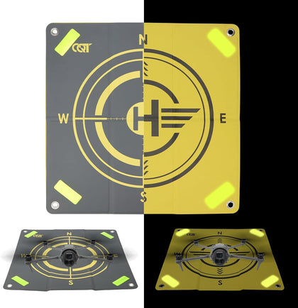 Drone Landing Pad,Universal Waterproof Portable Nighttime Reflective Weighted Landing Apron for DJI Avata 360 Mini 5