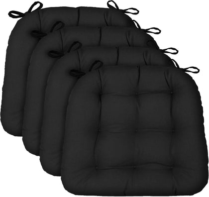Chair Cushions for Dining Chairs - 16.5x18 Kitchen Chair Cushions - Machine Washable, 100% Cotton, Made in USA