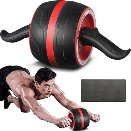 AB Wheel Roller with Resistance Spring, Automatic Rebound Core Trainer | 14.6"Ultra-Wide, Core Work-out
