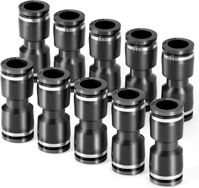 TAILONZ 1/4" Push to Connect Straight Fitting for 1/4" Tube PU-1/4 10Pcs
