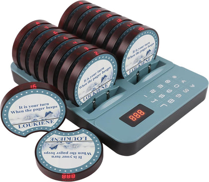 Restaurant Pager System, 16 Coaster Pagers, Beeper for Food Truck