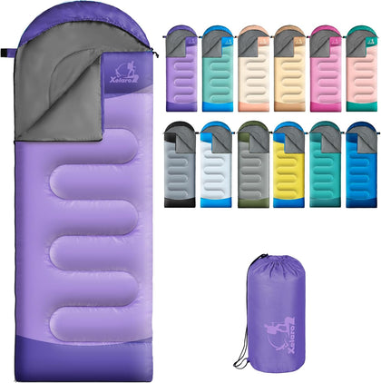 Sleeping Bags for Adults Kids - 3 Season Cold&Warm Weather Waterproof Camping Sleeping Bag - Lightweight Sleeping