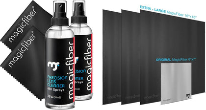 8 PK Glasses Kit - 2 Eyeglass Cleaner Sprays + 6 Microfiber Cleaning Cloths - Premium Eye Glass Cleaners Spray and