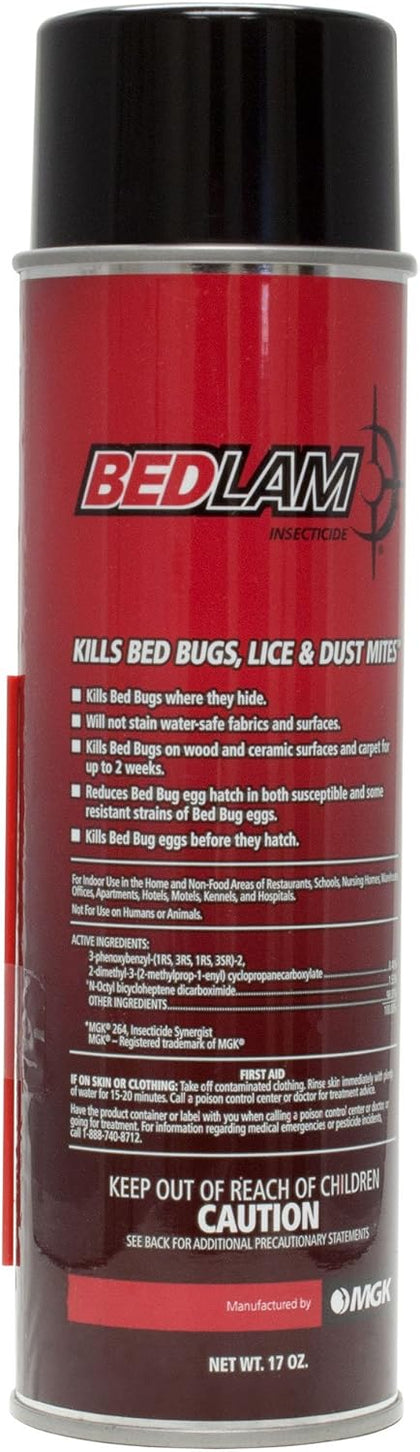 Bedlam Insecticide Spray - Kills Bed Bugs, Lice, and Dust Mites (17 oz)